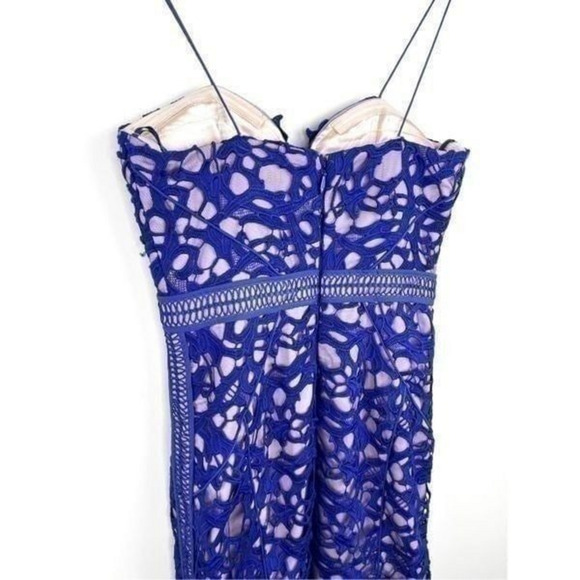 NWT Stunning Bariano Emma Gown in Twilight With Lace Tape Detail Size 10 - Picture 7 of 12